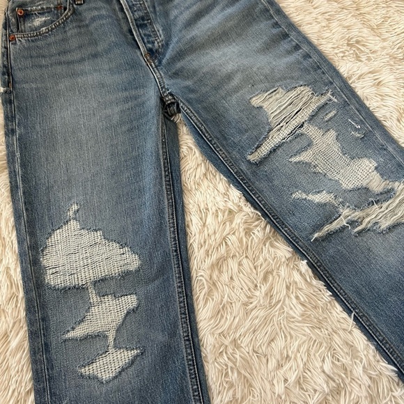 Re/Done ‘90s High Waist Loose Boot Cut Jeans - Size 26 - NWT - Picture 2 of 10